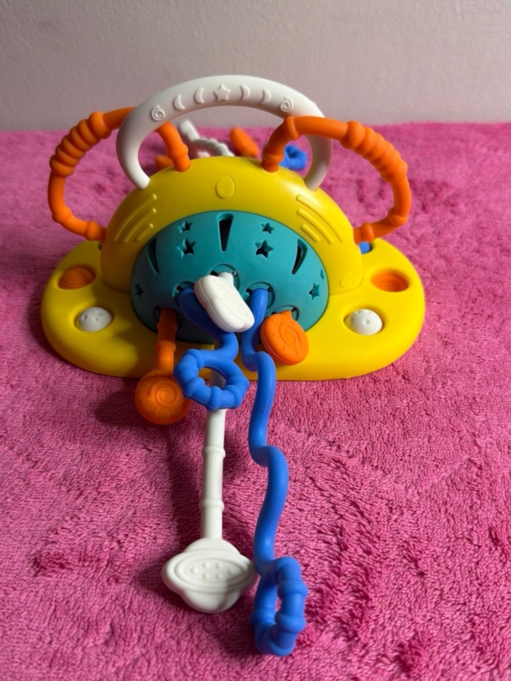Yellow & Blue Baby Activity Toy with Orange Handles